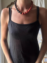 Load image into Gallery viewer, Vintage Large Black Red Chunky Beaded Necklace