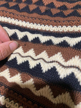 Load image into Gallery viewer, Classic Vintage Brown Black White Striped Midi Skirt