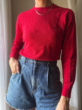 Load image into Gallery viewer, Vintage Ralph Lauren Polo Waffle Shirt: Red Cotton Long Sleeve