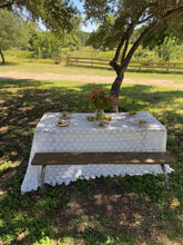 Load image into Gallery viewer, Vintage Hand Crochet Lace Large Rectangle Tablecloth