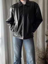 Load image into Gallery viewer, Vintage 90s 2000s Oversized Minimal Leather Boxy Moto Jacket