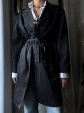 Load image into Gallery viewer, Vintage Classic Oversized Black Trench Coat