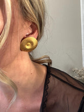 Load image into Gallery viewer, Vintage 80s 90s Gold Sphere Textured Stud Earrings: 90s Statement Jewelry