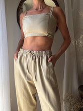 Load image into Gallery viewer, Vintage Linen Khaki Crop Top Removable Straps