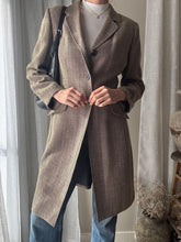 Load image into Gallery viewer, Vintage Light Brown Long Coat Notched Collar