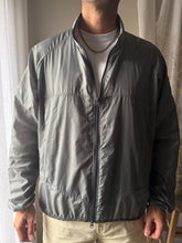Load image into Gallery viewer, Vintage Gray Lightweight Windbreaker Parka: High Neck, Zipper Front Mens