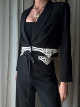 Load image into Gallery viewer, Vintage French Lace Upcycled Ribbon Belt Handmade