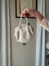 Load image into Gallery viewer, Upcycled Woven French Lace Flower Bag