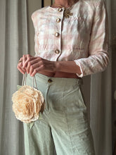 Load image into Gallery viewer, Upcycled Woven French Lace Flower Bag