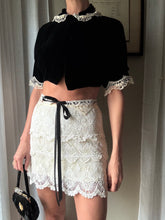 Load image into Gallery viewer, Vintage Tiered Lace Mini Skirt