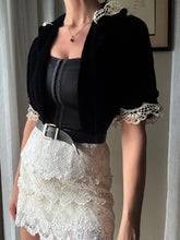 Load image into Gallery viewer, Vintage Tiered Lace Mini Skirt