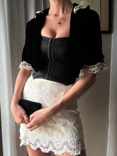 Load image into Gallery viewer, Vintage Tiered Lace Mini Skirt