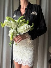 Load image into Gallery viewer, Upcycled Cotton Button Up with French Vintage Lace Sourced from France