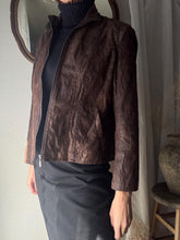 Load image into Gallery viewer, Vintage Brown Faux Suede Leather Jacket
