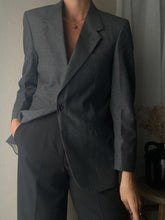 Load image into Gallery viewer, Vintage Oversized Dark Grey Wool Blazer Made in USA