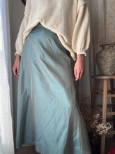 Load image into Gallery viewer, Vintage Deadstock Jade Green Iridescent Long Maxi Skirt NWT Made in Canada