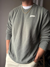 Load image into Gallery viewer, Upcycled Keep Earth Sage Green Ribbed Cotton Long Sleeve Shirt Mens