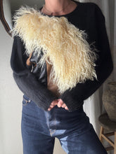 Load image into Gallery viewer, Vintage 80s Didier Ronsard Mohair Leather Oversized Sweater, Made in France