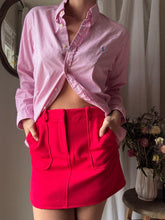 Load image into Gallery viewer, Vintage Red Mini Skirt Front Pockets Lined
