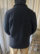Load image into Gallery viewer, Vintage Wool Mens Black Winter Coat Quilted Lining