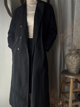 Load image into Gallery viewer, Vintage Timeless Oversized Double Breasted Black Trench Coat with Removable Liner