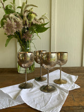 Load image into Gallery viewer, Vintage Silver Plated Wine Goblet Cups
