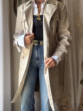 Load image into Gallery viewer, Vintage Classic Beige Cotton Blend Trench Coat with Removable Lining
