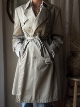Load image into Gallery viewer, Vintage London Fog Oversized Classic Grey Green Beige Cotton Blend Trench Coat
