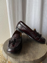 Load image into Gallery viewer, Vintage Oxblood Maroon Burgundy Leather Men's Loafers