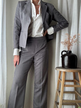 Load image into Gallery viewer, Vintage Grey Blazer Pants Trousers Suit Set