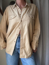 Load image into Gallery viewer, Vintage Silk Cotton Beige Oversized Button Up Button Down