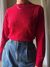 Load image into Gallery viewer, Vintage Ralph Lauren Polo Waffle Shirt: Red Cotton Long Sleeve