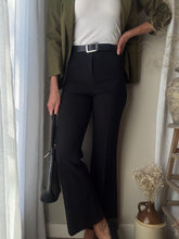 Load image into Gallery viewer, Vintage Christian Lacroix Classic Black Straight Leg Trousers 32" Inseam Front Pleats
