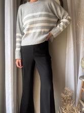 Load image into Gallery viewer, Vintage Deadstock Classic Black Wide Leg Trousers 34.5" Inseam
