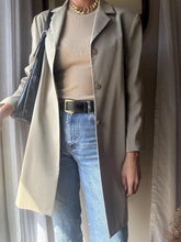 Load image into Gallery viewer, Vintage Long Extended Beige Blazer Slightly Padded Shoulders Made in USA