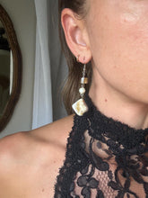 Load image into Gallery viewer, Vintage Seashell Pearl Drop Dangle Earrings
