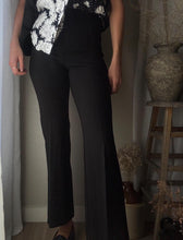 Load image into Gallery viewer, Vintage Christian Lacroix Classic Black Straight Leg Trousers 32" Inseam Front Pleats