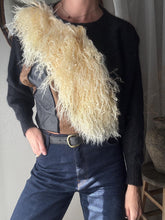 Load image into Gallery viewer, Vintage 80s Didier Ronsard Mohair Leather Oversized Sweater, Made in France