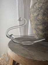 Load image into Gallery viewer, Vintage Mid Century Modern Glass Swan Catch All Tray Dish