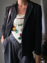 Load image into Gallery viewer, Vintage Black Cropped Camelhair Jacket