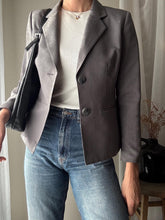 Load image into Gallery viewer, Vintage Grey Blazer Pants Trousers Suit Set