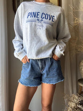 Load image into Gallery viewer, Vintage Heather Grey Tennis Pullover Pine Cove Sweatshirt