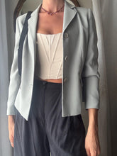 Load image into Gallery viewer, Vintage Dead Stock Sage Green Suit Blazer Wide Leg Trouser Set NWT