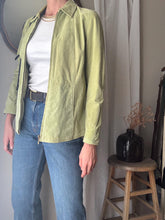 Load image into Gallery viewer, Vintage Pistachio Green Suede Leather Jacket
