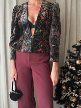 Load image into Gallery viewer, Vintage 80s 90s Dark Green Jewel Tone Velvet Blazer Jacket Made in USA