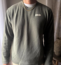 Load image into Gallery viewer, Upcycled Keep Earth Sage Green Ribbed Cotton Long Sleeve Shirt Mens