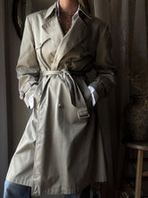 Load image into Gallery viewer, Vintage London Fog Oversized Classic Grey Green Beige Cotton Blend Trench Coat
