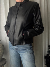 Load image into Gallery viewer, Vintage 90s 2000s Black Soft Leather Jacket Mandarin Collared Jacket