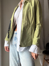 Load image into Gallery viewer, Vintage Pistachio Green Suede Leather Jacket