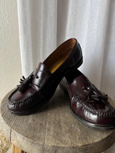 Load image into Gallery viewer, Vintage Oxblood Maroon Burgundy Leather Men's Loafers